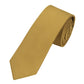 (Messing) Uni Seidenkrawatte Herren 6cm schmal aufgerollt