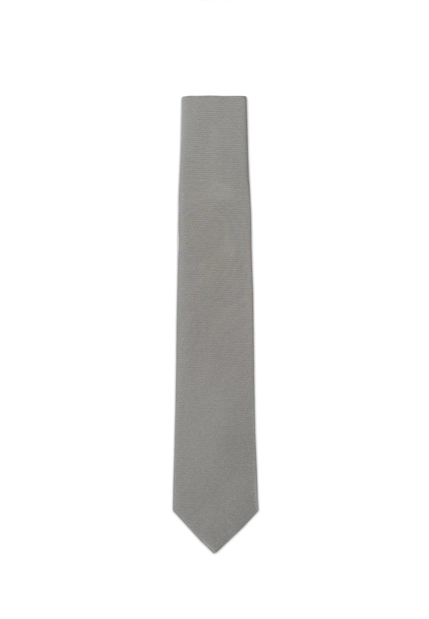 (Hellbeige) Uni Seidenkrawatte Herren 6cm schmal in voller Länge