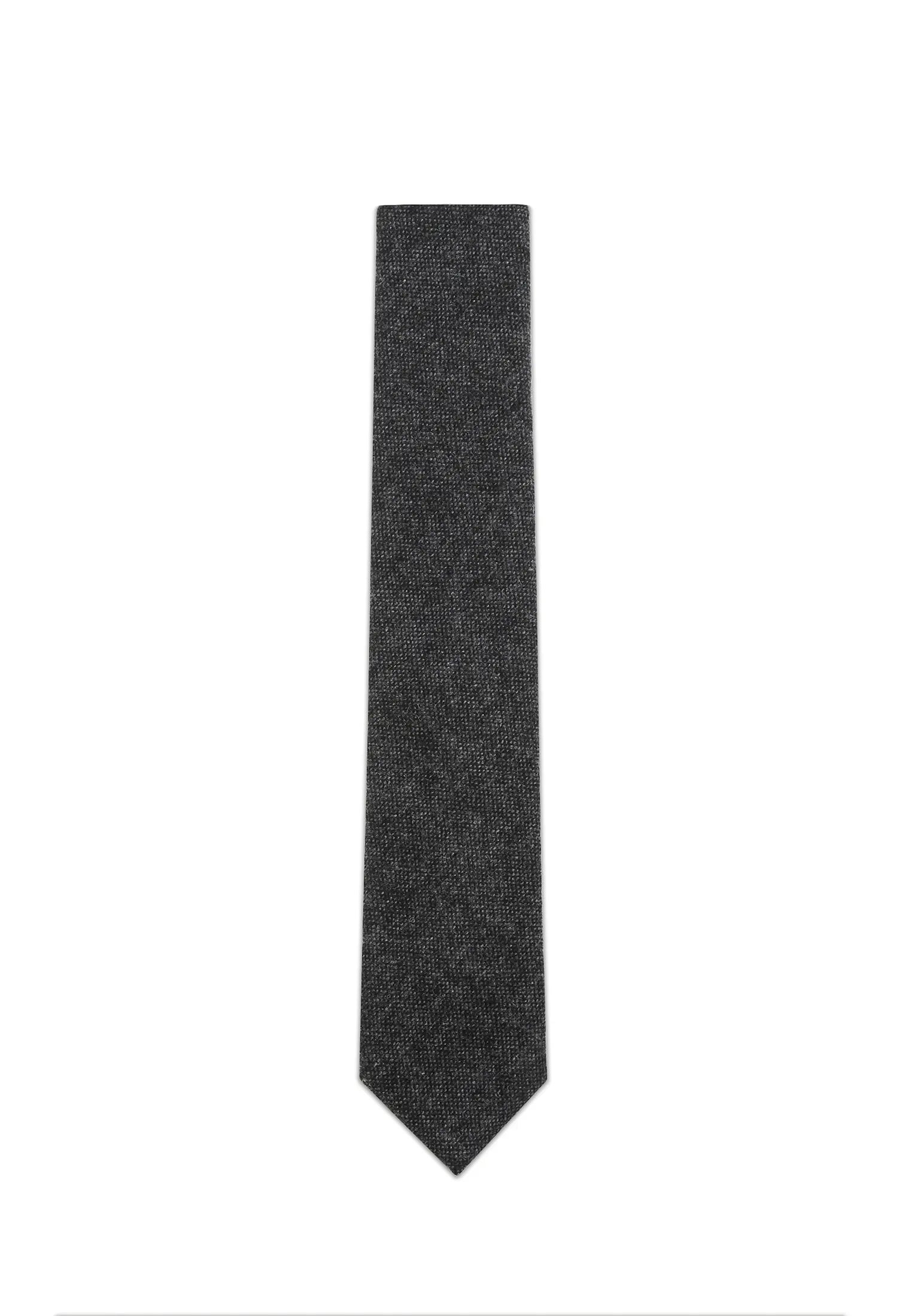 (Anthrazit) Krawatte Herren Tweed – Detailansicht Webstruktur
