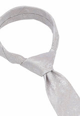 (Beige) Krawatte Herren Paisley Seide – Knotenansicht