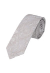 (Beige) Krawatte Herren Paisley Seide – gerollt