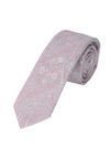 (Rosa) Krawatte Herren Paisley Seide – gerollt
