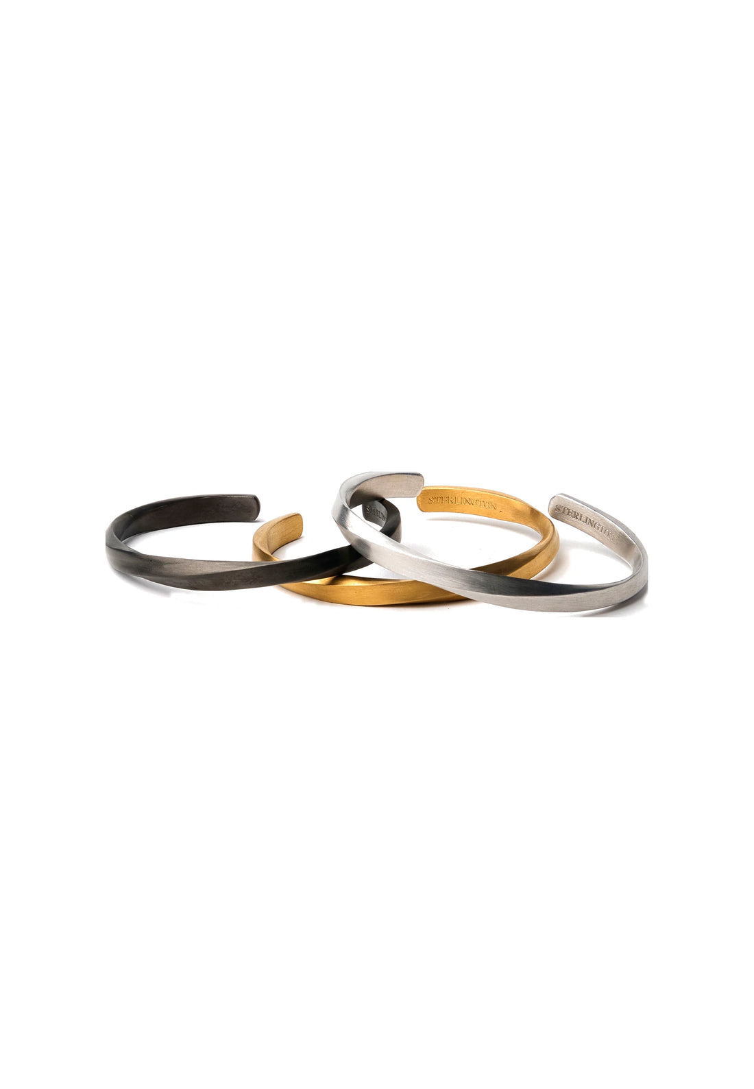 Armband aus Edelstahl Alba in allen drei Farben nebeneinander