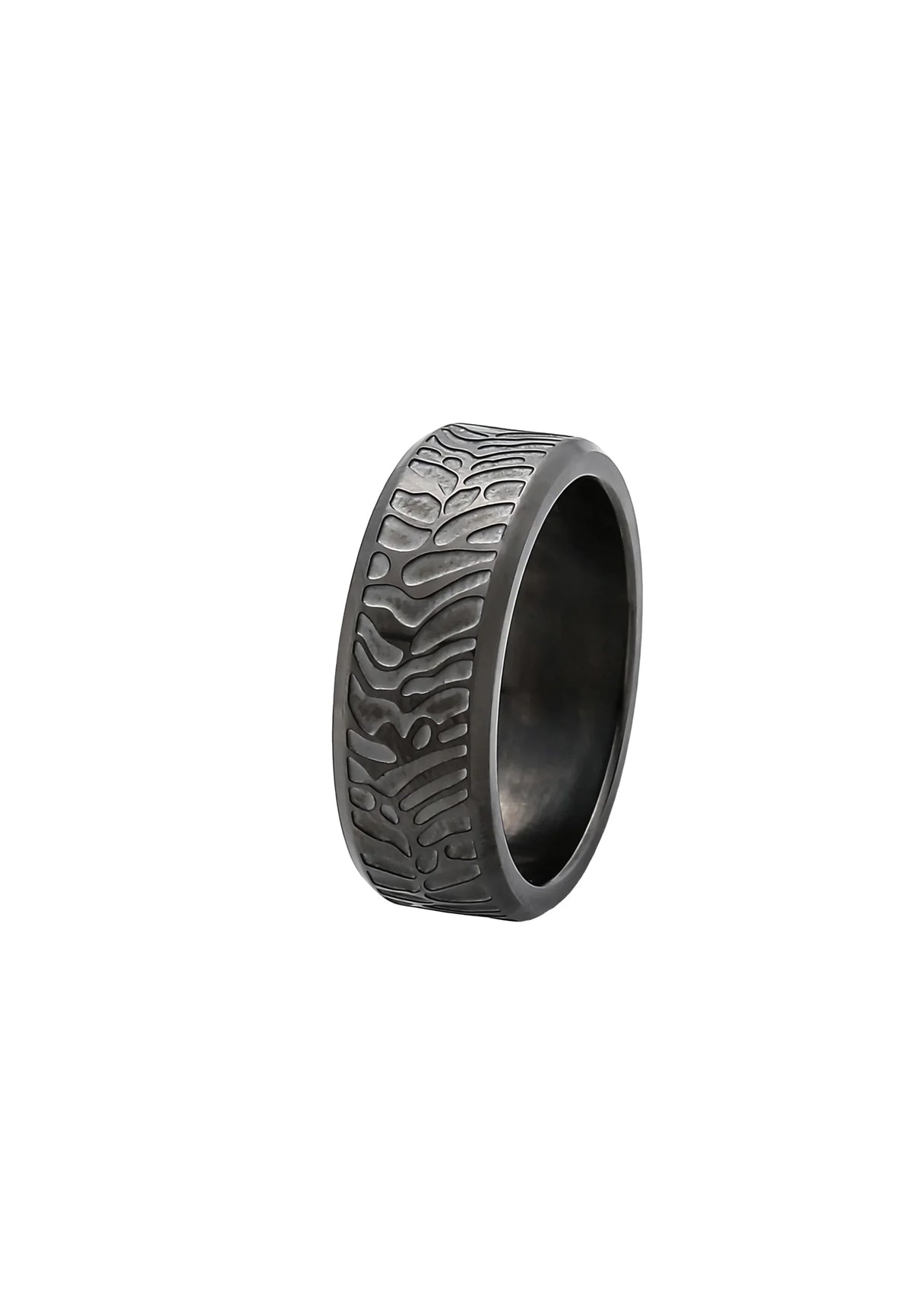 Ring aus Edelstahl – Rovere – Schwarz