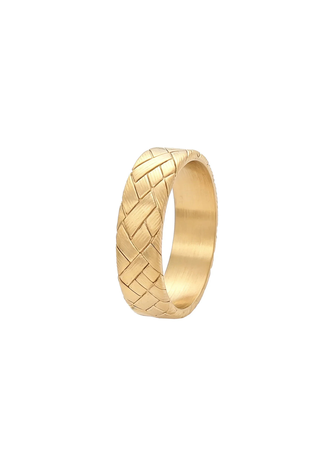 (Gold) Ring aus Edelstahl – Rigel – Frontalansicht