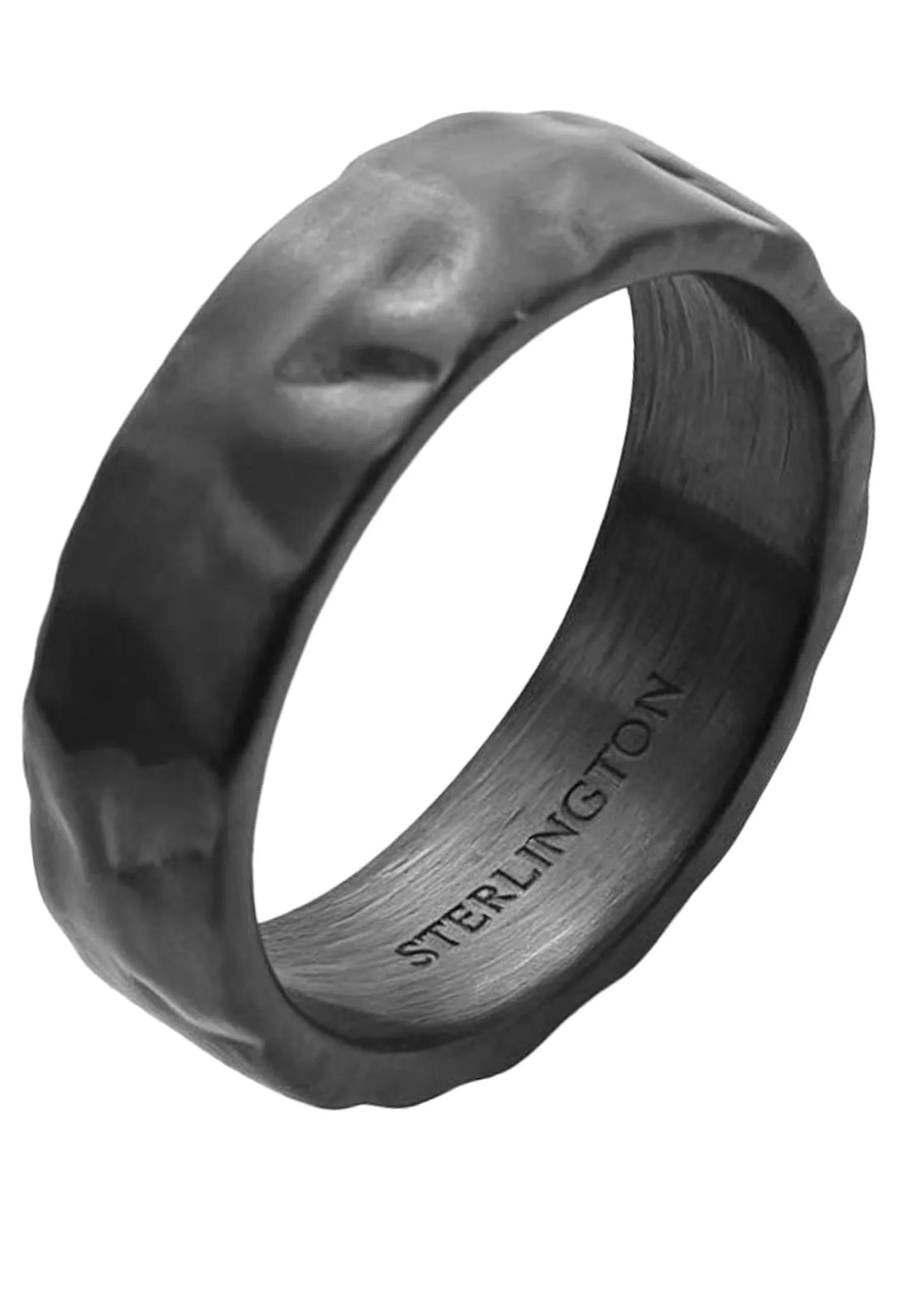 (Gun Metal) Ring aus Edelstahl – Riva – Detailansicht