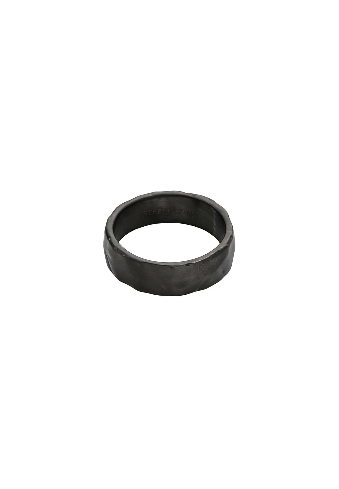 (Gun Metal) Ring aus Edelstahl – Riva – weitere Detailansicht