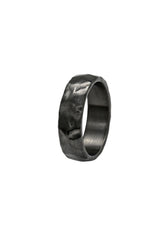 (Gun Metal) Ring aus Edelstahl – Riva – Frontalansicht