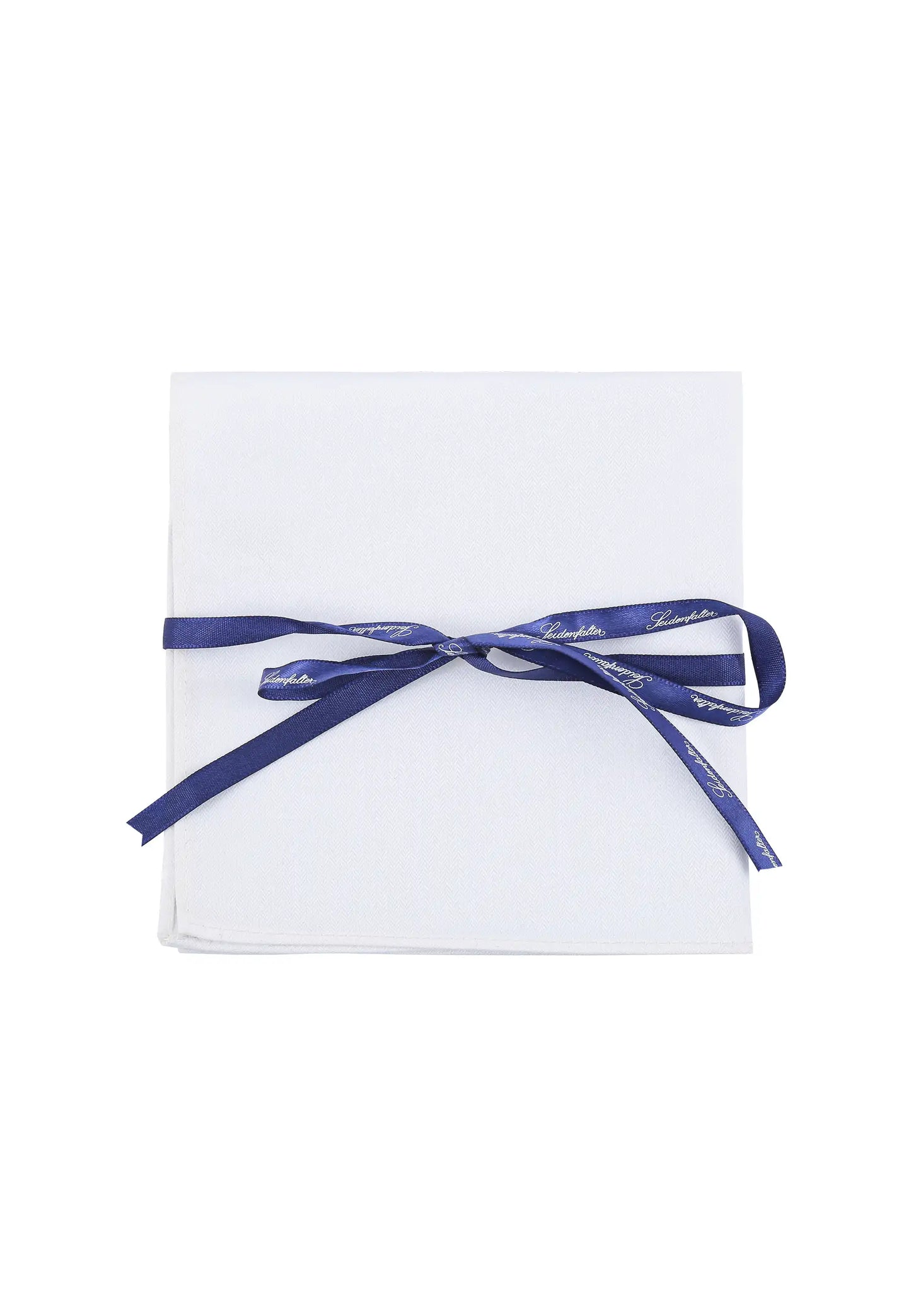 (Weiß) weisses einstecktuch herren baumwolle 28x28 cm uni mit geschenkband verpackt