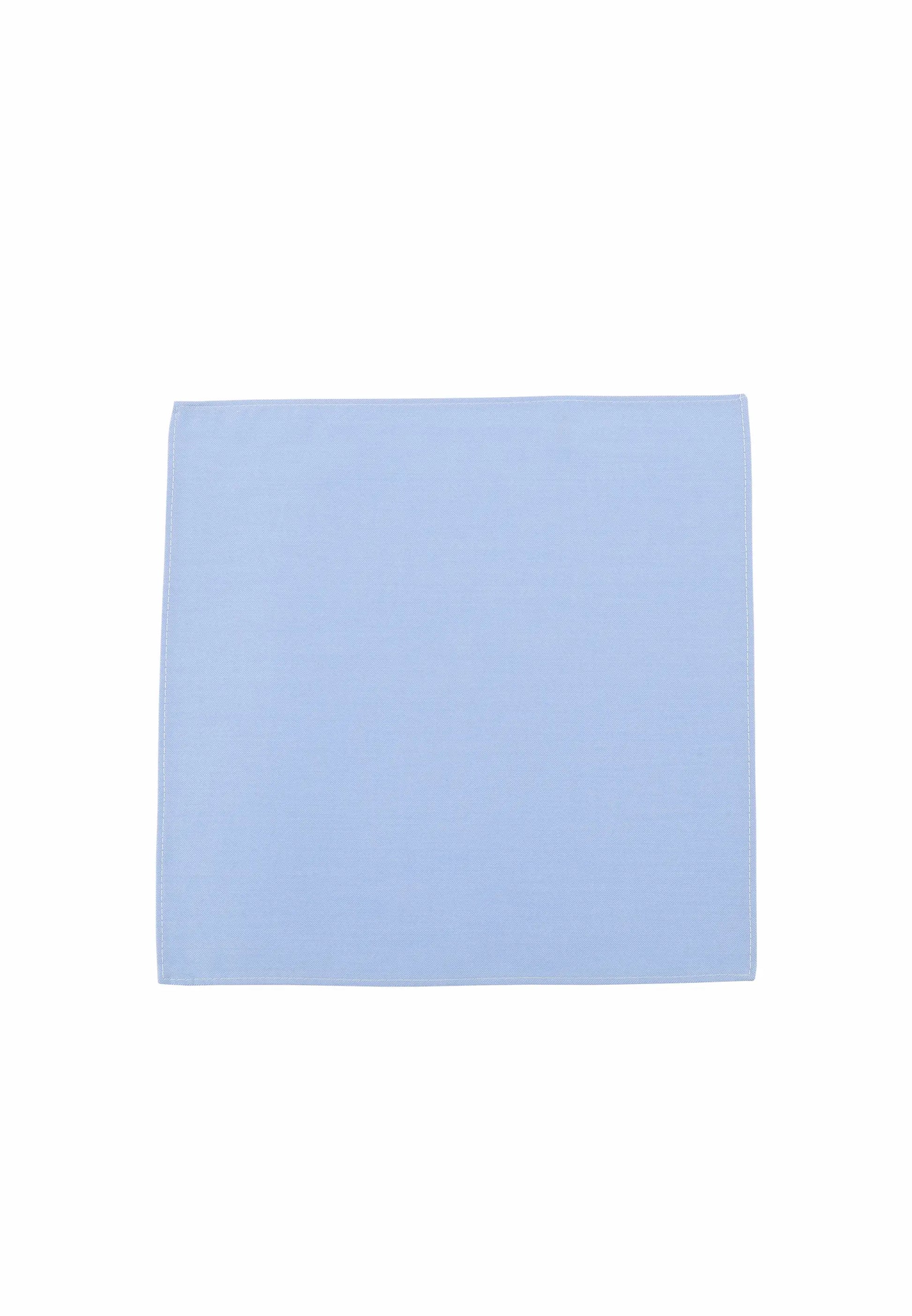 (Hellblau) hellblaues einstecktuch 28x28 cm baumwolle uni frontansicht fuer anzug brusttasche