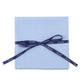 (Hellblau) hellblaues einstecktuch herren baumwolle 28x28 cm uni mit geschenkband verpackt