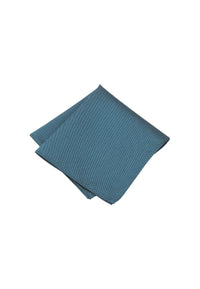 (Petrol) Einstecktuch Herren aus 100% Seide Picoté 28x28cm gefaltet