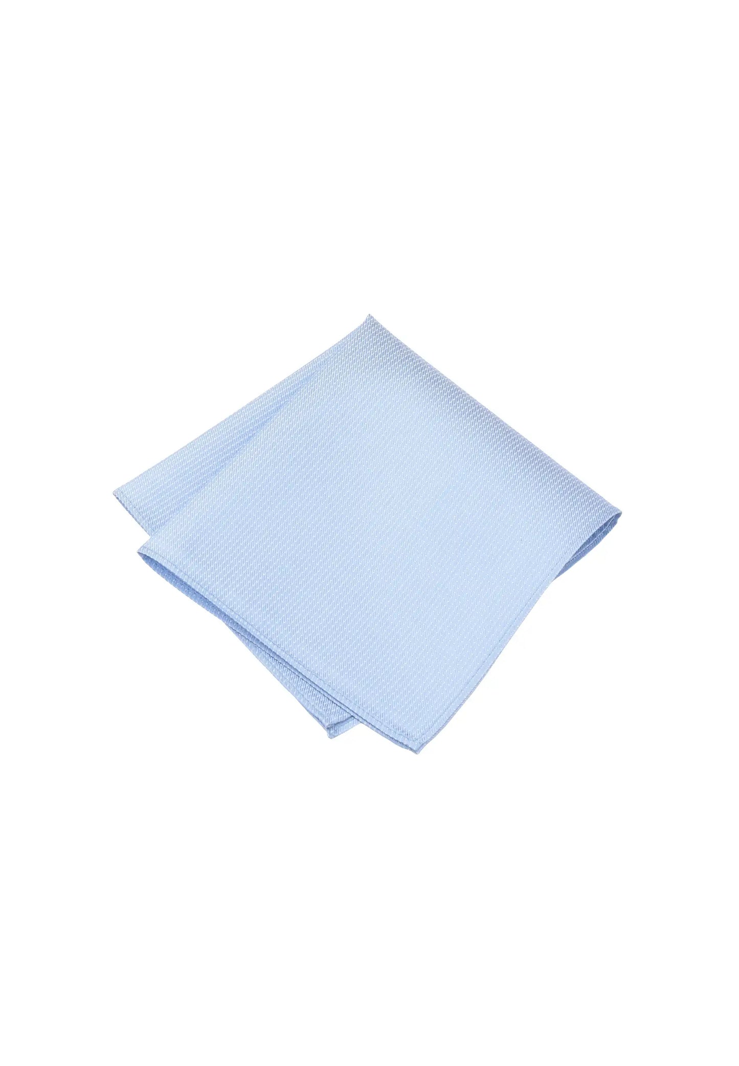 (Hellblau) Einstecktuch Herren aus 100% Seide Picoté 28x28cm gefaltet