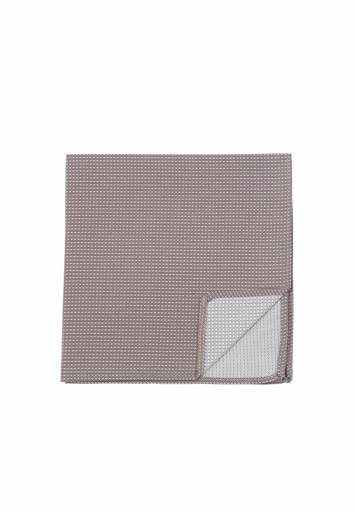 (Beige) Einstecktuch Herren aus 100% Seide Picoté 28x28cm Detailansicht