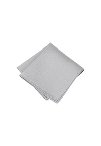 (Grau) Einstecktuch Herren aus 100% Seide Picoté 28x28cm gefaltet