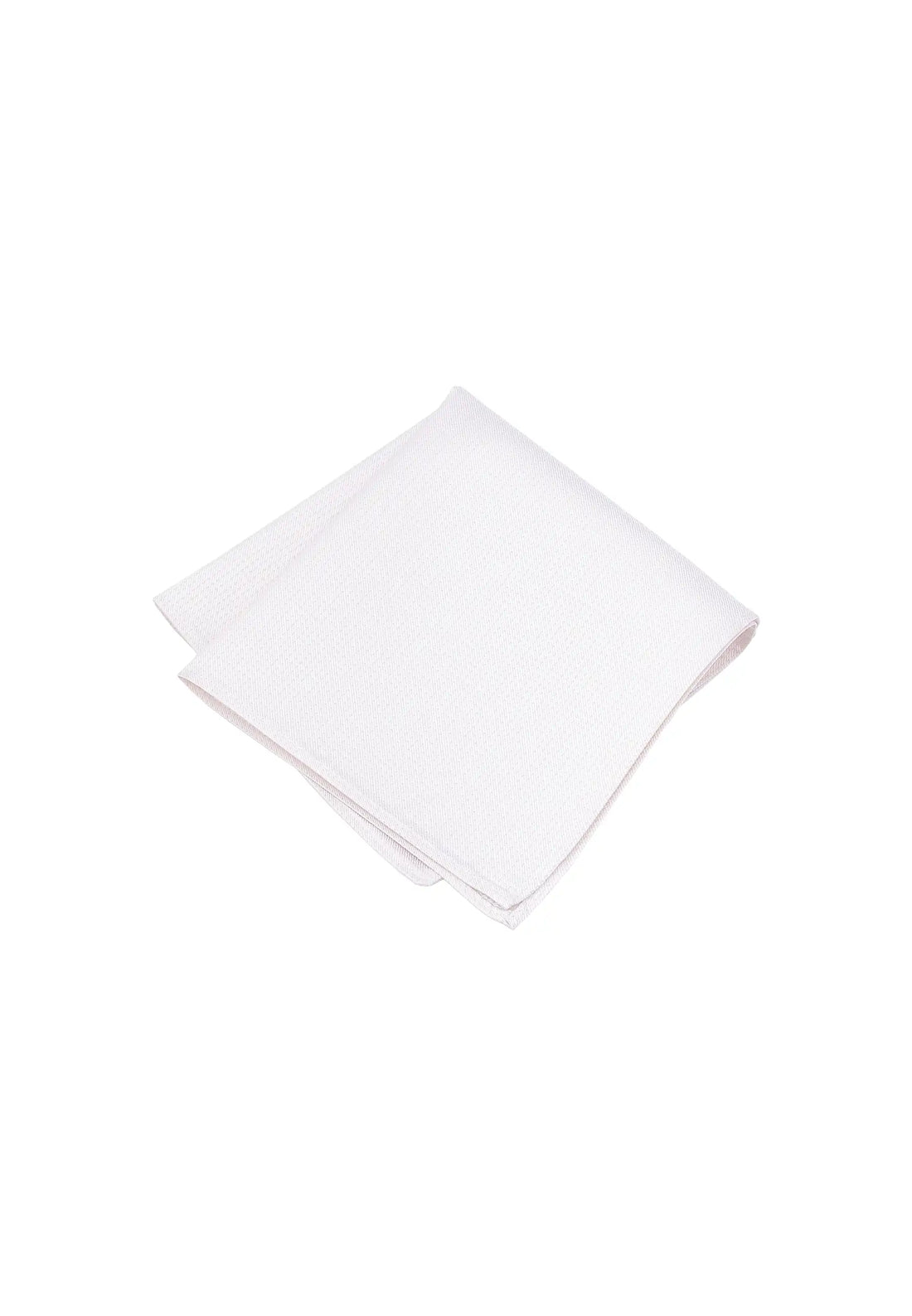 (Weiß) Einstecktuch Herren aus 100% Seide Picoté 28x28cm gefaltet