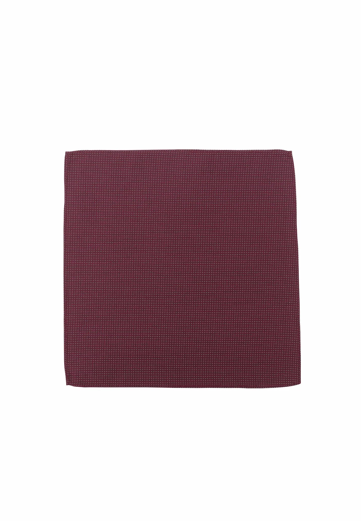 (Weinrot) Einstecktuch Herren aus 100% Seide Picoté 28x28cm flach