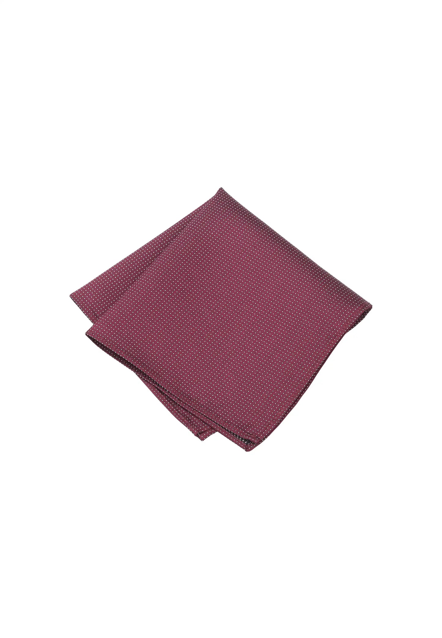 (Weinrot) Einstecktuch Herren aus 100% Seide Picoté 28x28cm gefaltet
