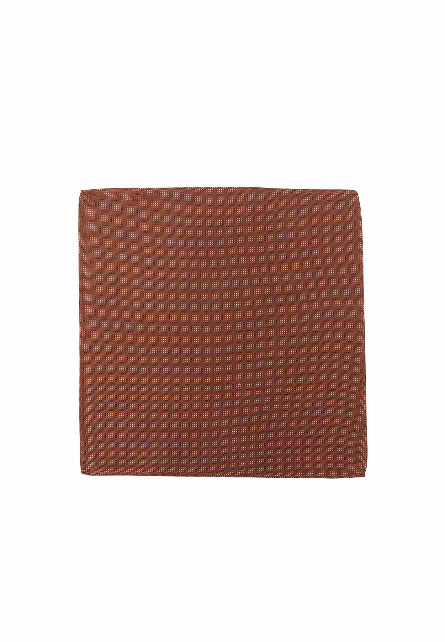 (Bronze) Einstecktuch Herren aus 100% Seide Picoté 28x28cm flach