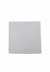 (Hellgrau) Einstecktuch Herren aus 100% Seide Picoté 28x28cm flach