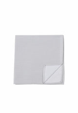 (Hellgrau) Einstecktuch Herren aus 100% Seide Picoté 28x28cm Detailansicht