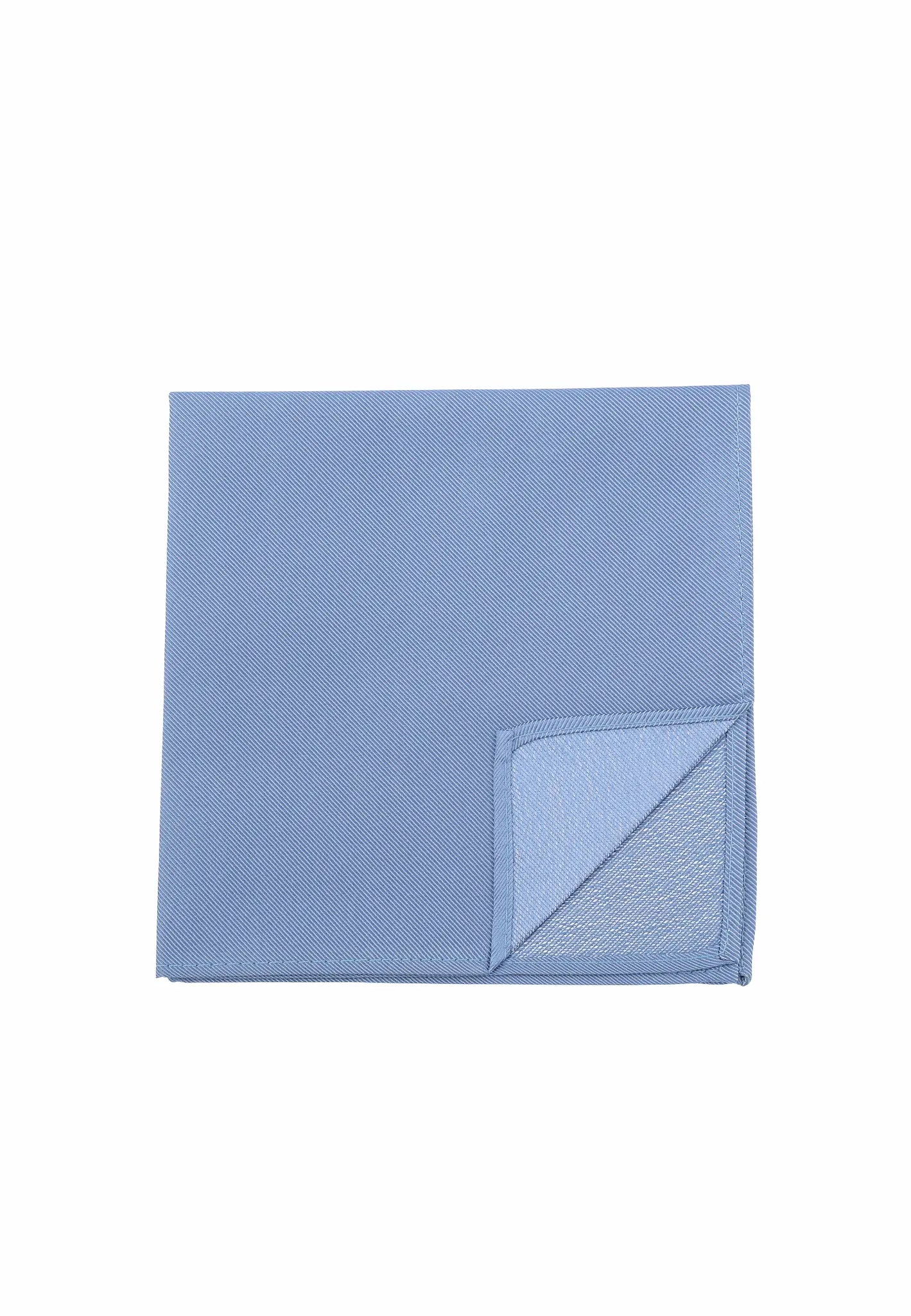 (Hellblau) Uni Einstecktuch aus Seide Rückseite 28x28cm