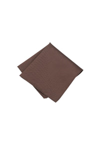 (Braun) Uni Einstecktuch aus Seide gefaltet 28x28cm