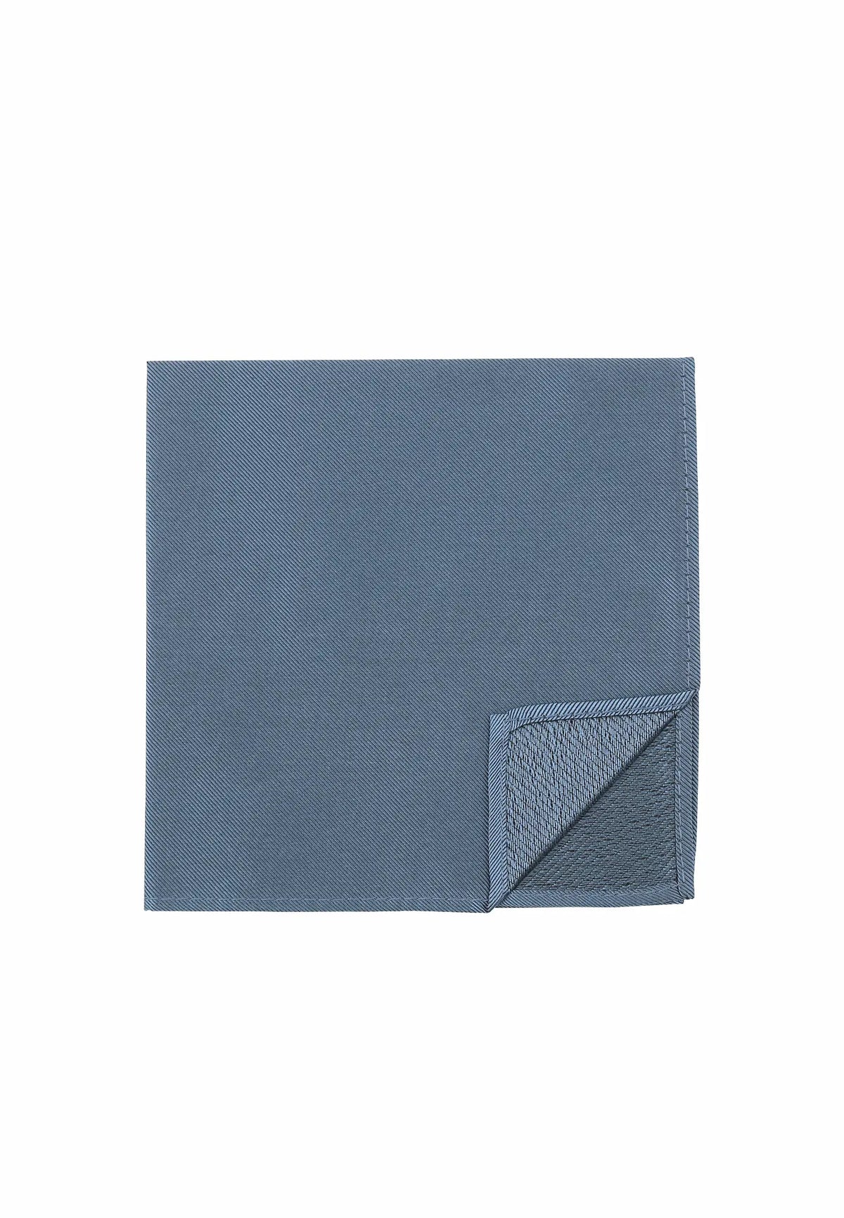 (Oceanblau) Uni Einstecktuch aus Seide Rückseite 28x28cm