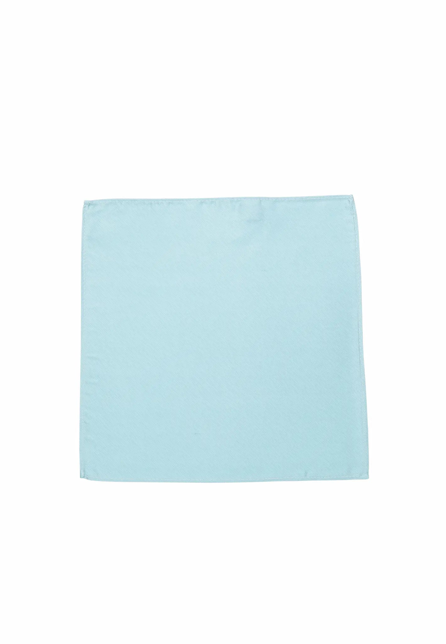 (Aqua) Uni Einstecktuch aus 100% Seide in Pastellfarbe, Vorderseite glatt