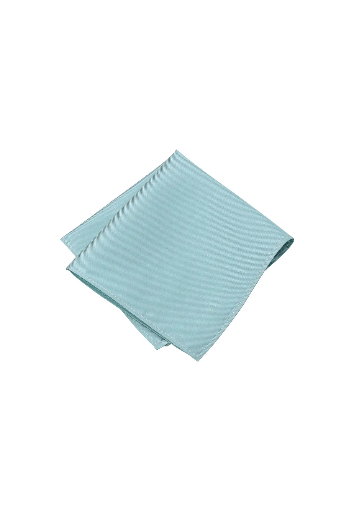 (Aqua) Uni Einstecktuch Herren aus 100% Seide in Pastellfarbe, gefaltet