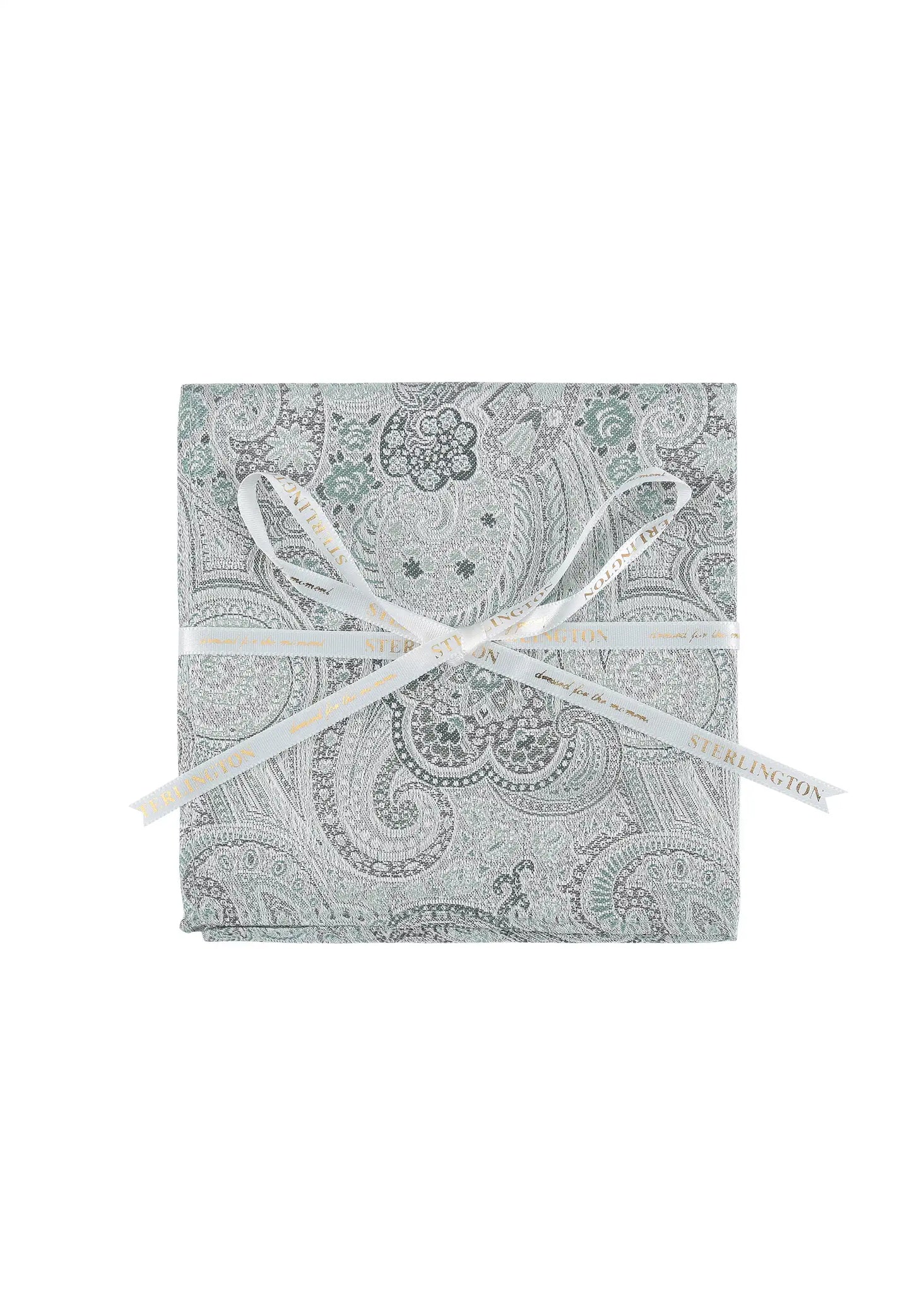 (Grün) Einstecktuch Sterlington Paisley Seide – mit Geschenkschleife