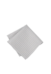 (Silber) Einstecktuch Hochzeit Kreise Seide – diagonal gefaltet