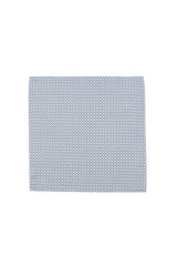 (Blau) Einstecktuch Hochzeit Kreise – Frontalansicht flach ausgelegt
