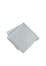 (Grün) Einstecktuch Hochzeit Kreise Seide – diagonal gefaltet