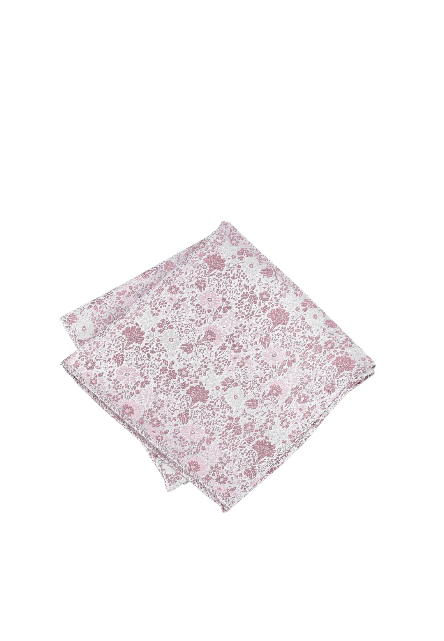(Rosa) Einstecktuch Hochzeit Floral Seide – diagonal gefaltet