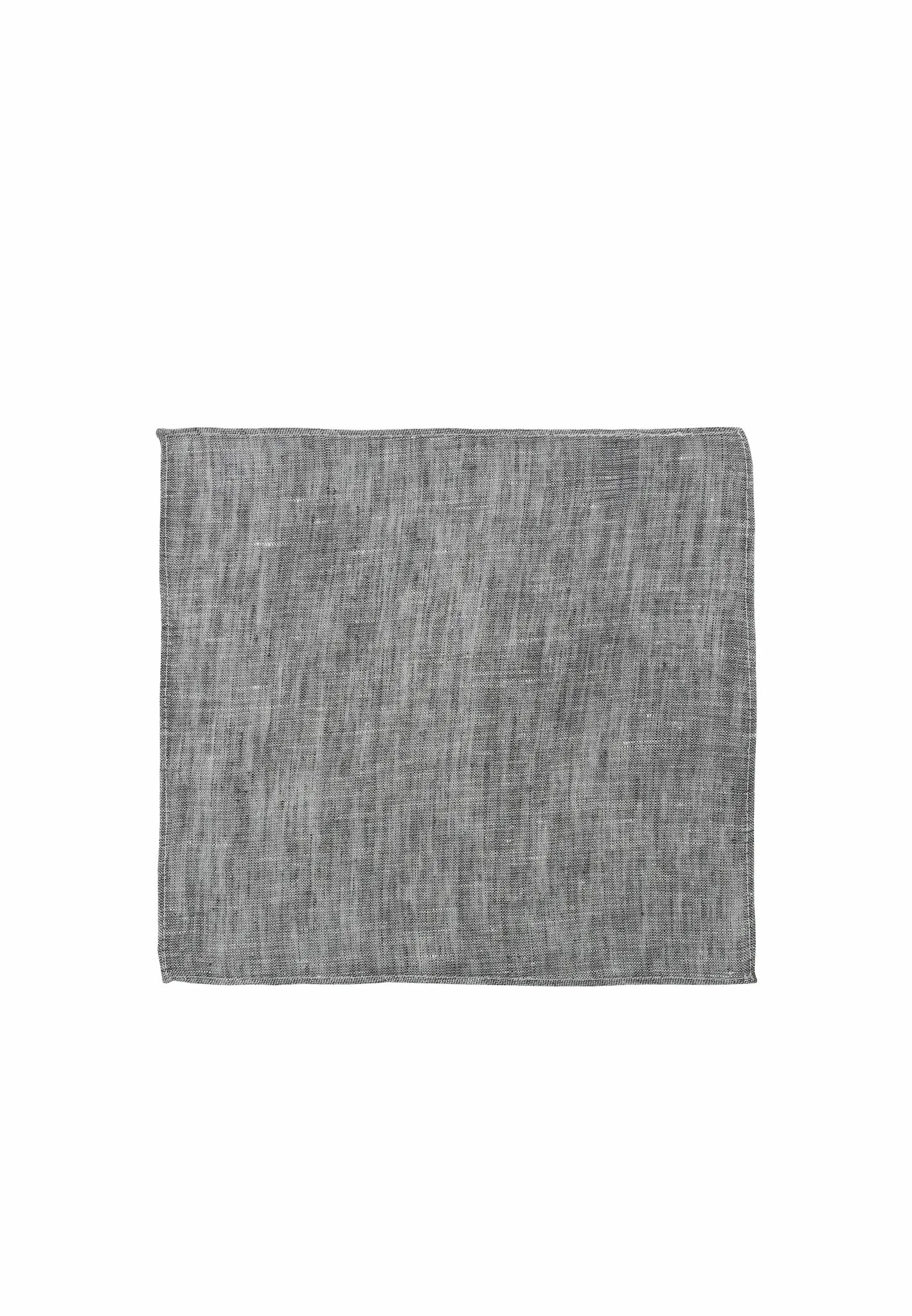 (Grau) Einstecktuch Leinen 28x28 cm – Gesamtansicht