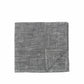 (Grau) Leinen-Einstecktuch Herren – Detailansicht Textur
