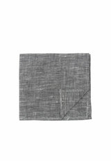 (Grau) Leinen-Einstecktuch Herren – Detailansicht Textur
