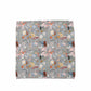 (Grau) Einstecktuch Herren floral 28x28 cm – Gesamtansicht