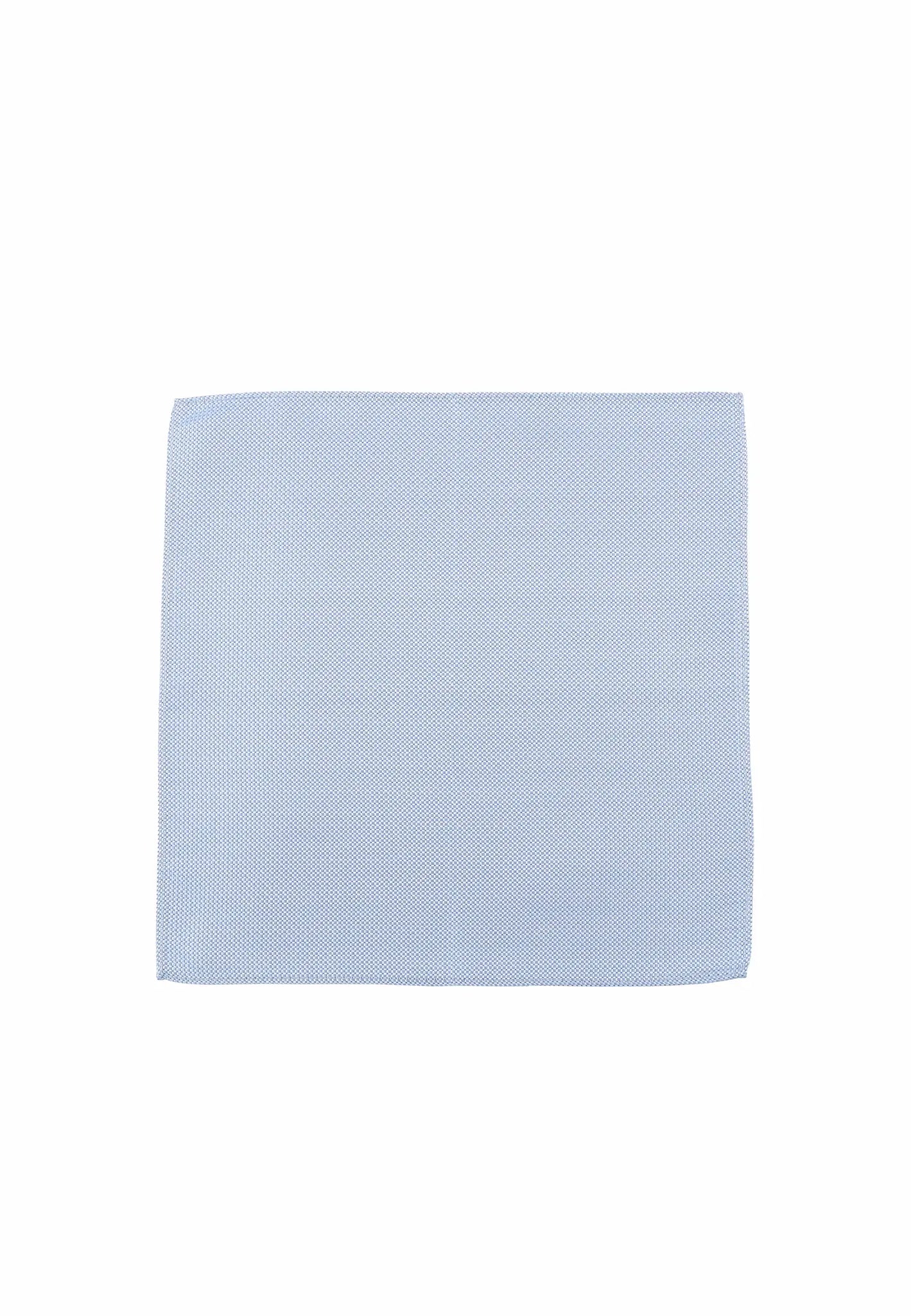 (Hellblau) Einstecktuch Herren Seide 28x28 cm – Gesamtansicht