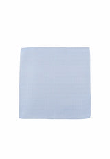 (Hellblau) Einstecktuch Herren Seide 28x28 cm – Gesamtansicht