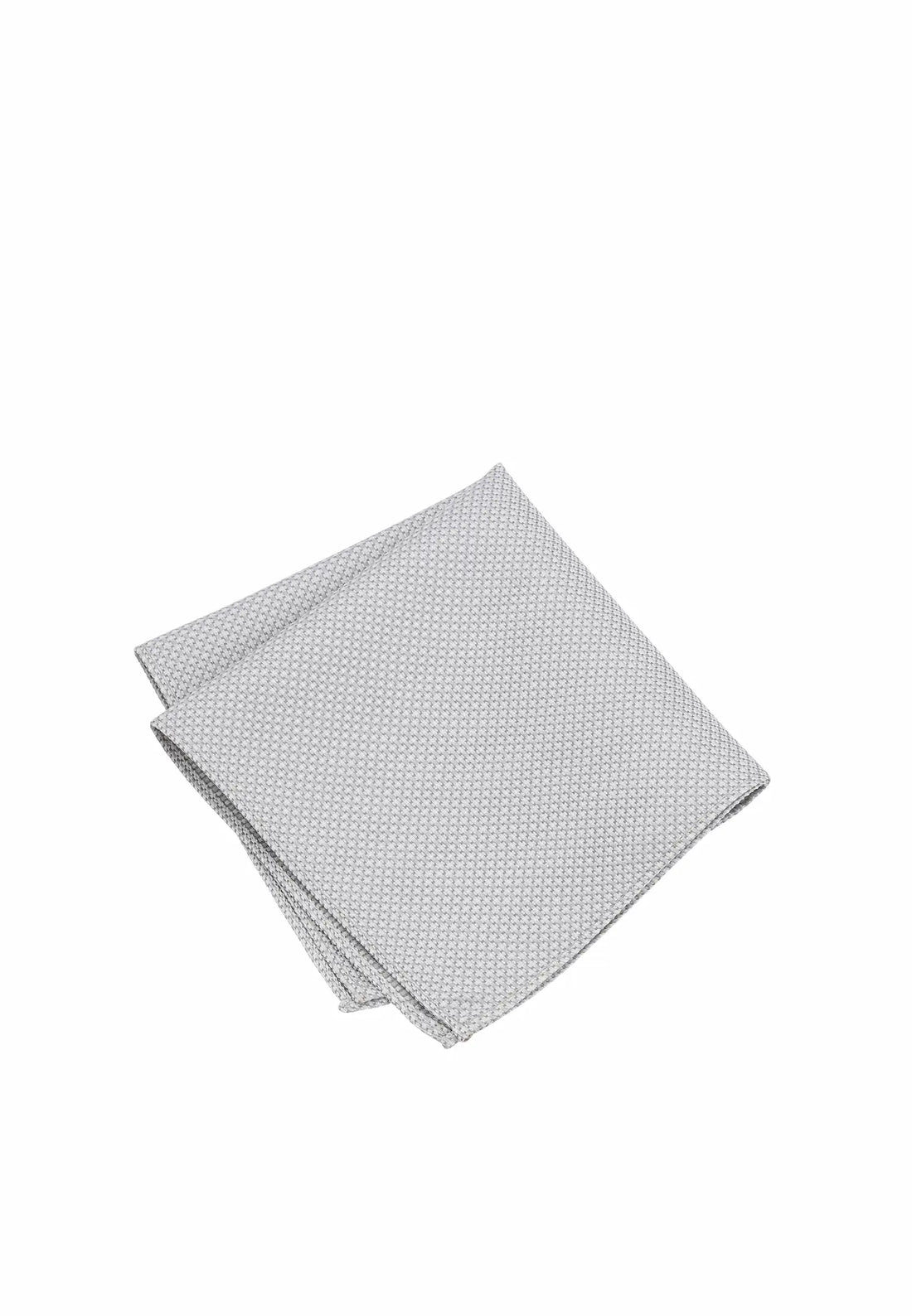 (Silber) Einstecktuch Herren Mikromuster Seide – Pochette gefaltet