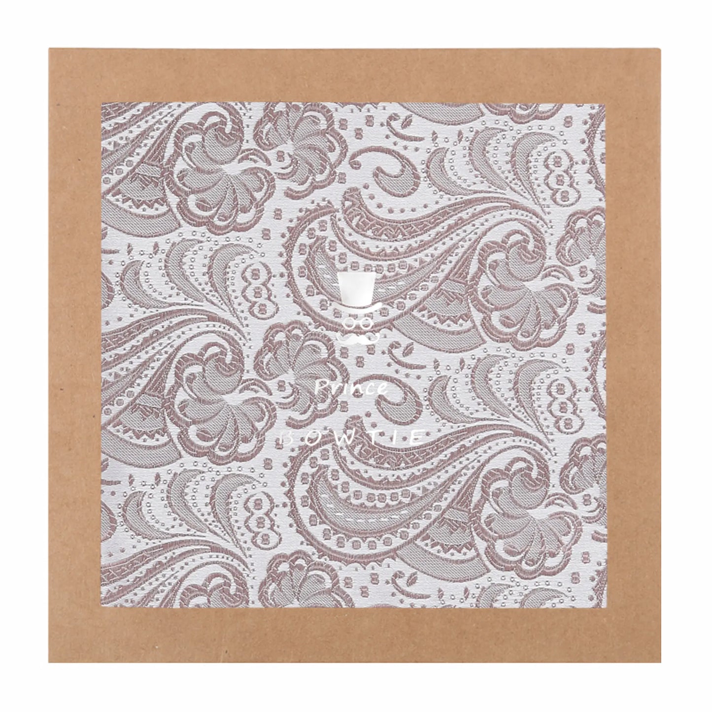 (Altrosa) Einstecktuch Paisley in Geschenkverpackung – Prince Bowtie