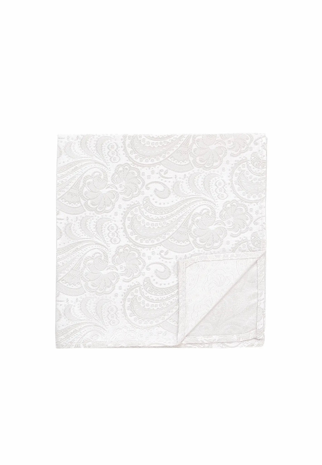 (Off-White) Einstecktuch Paisley Seide – Detailansicht Rückseite
