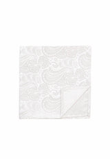 (Off-White) Einstecktuch Paisley Seide – Detailansicht Rückseite