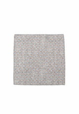 (Beige) Einstecktuch Herren Medaillon-Muster 28x28 cm – Gesamtansicht