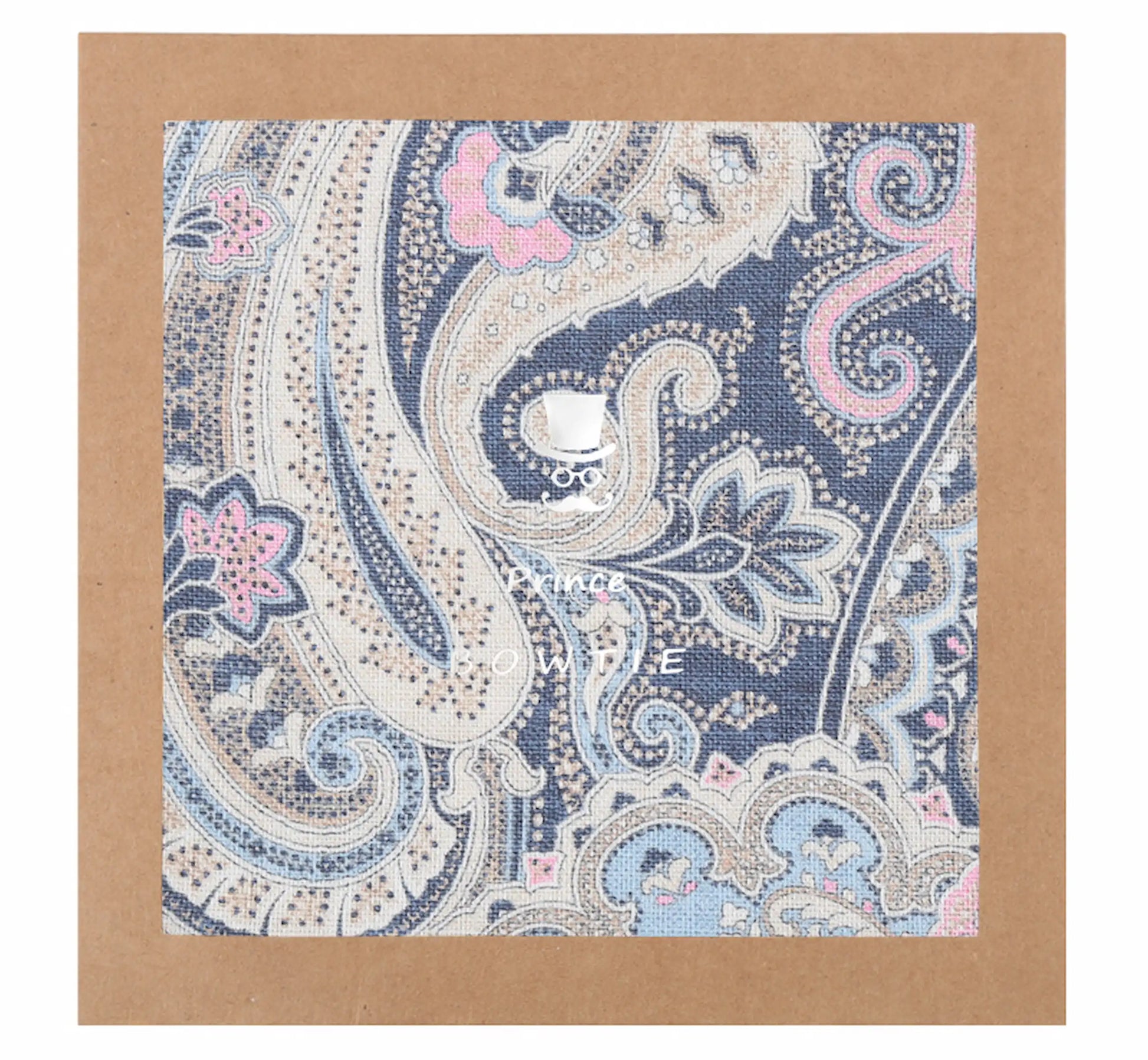(Dunkelblau) Einstecktuch Paisley-Muster in Geschenkverpackung – Prince Bowtie