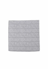 (Hellgrau) Einstecktuch Herren Paisley Seide 28x28 cm – Gesamtansicht