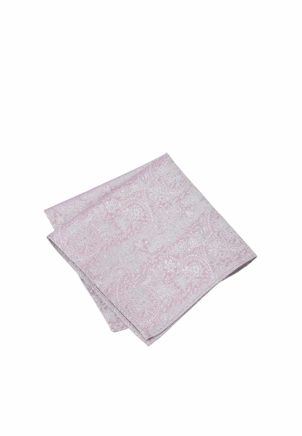 (Rosa) Einstecktuch Herren Paisley Seide – diagonal gefaltet