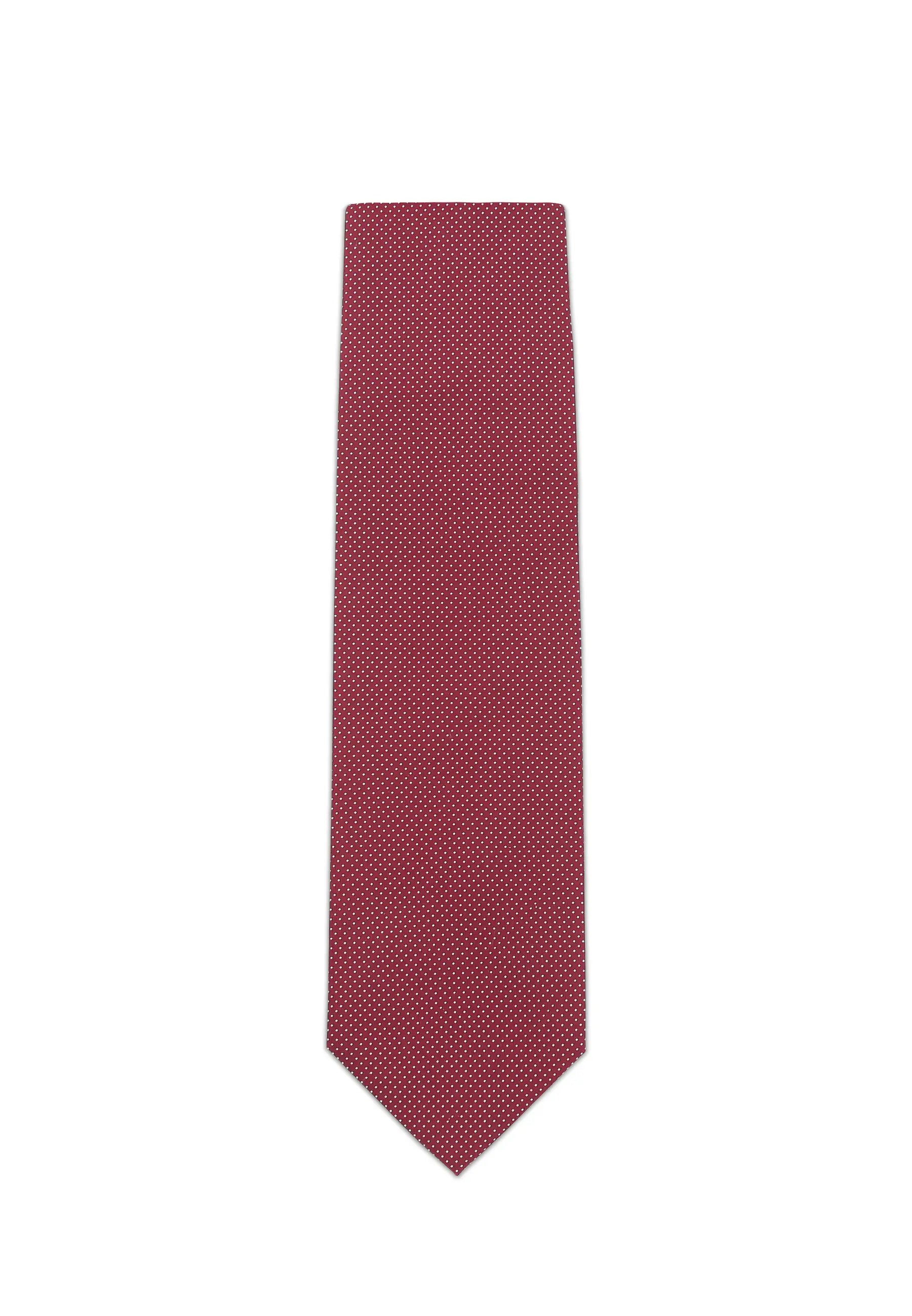(Bordeaux) Seidenkrawatte Picoté 8cm Überlänge 170cm flach